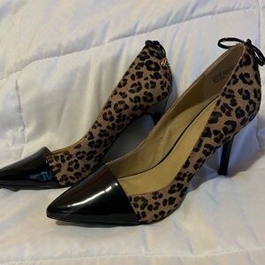 Levity Leopard Print and Black Women's Heels
